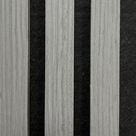 Acoustic Slatted Wall Panel – Light Grey | Soundproofing & Stylish image 0