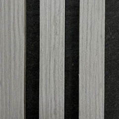 Acoustic Slatted Wall Panel – Light Grey | Soundproofing & Stylish image 0