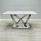 California Grey Marble Dining Table