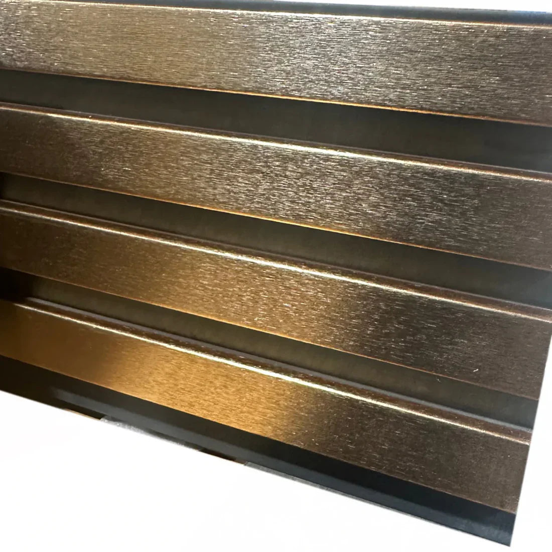 Waterproof Gold/Black Slatted Wall Panels – WPC Wood Effect | Fast UK Delivery