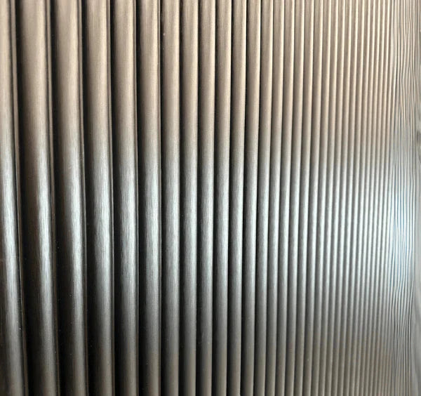 Metallic Silver Wood Effect Fluted Wall Panel image 0