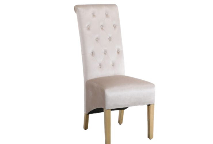 Sofia Square Knocker Dining Chair – Elegant Upholstered Seating - Exclusive Interior
