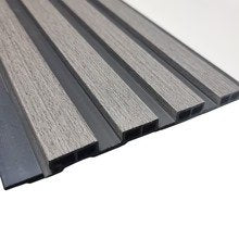 Waterproof Ash Grey Slatted Wall Panels – WPC Wood Effect | Fast UK Delivery