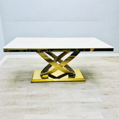 Elina Gold Marble Dining Table