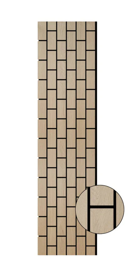 Acoustic Brick Wall Panel - Natural Oak  (60×240 cm) | Soundproofing & Fast UK Delivery
