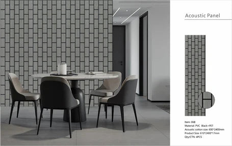 Acoustic Brick Wall Panel - Light Grey  (60×240 cm) | Soundproofing