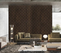Acoustic Brick Wall Panel - Walnut (60×240 cm) | Soundproofing
