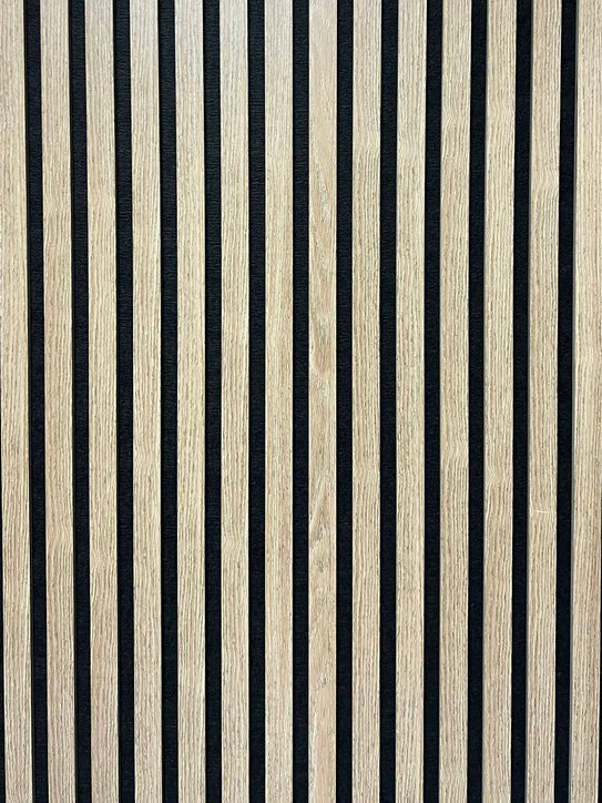 Acoustic Slatted Bendable Wall Panel - Dark Oak (60×240 cm) | Fast UK Delivery