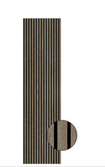 Acoustic Slatted Bendable Wall Panel - Dark Oak (60×240 cm) | Fast UK Delivery