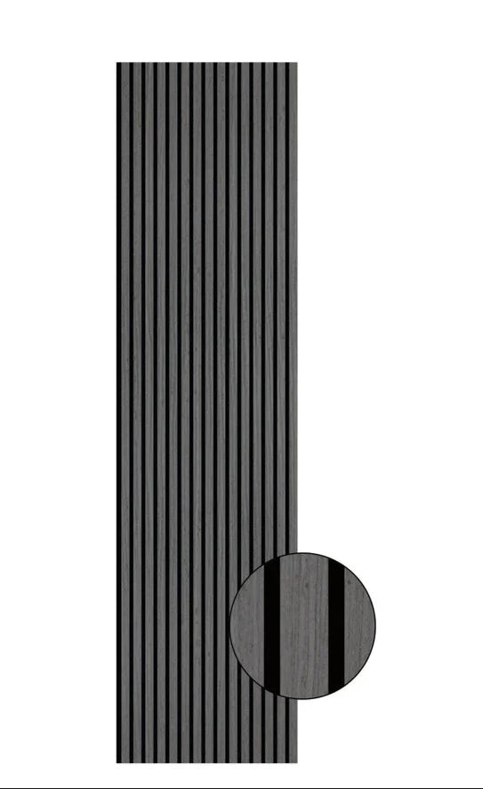Acoustic Slatted Bendable Wall Panel - Light Grey (60×240 cm) | Fast UK Delivery (Copy)
