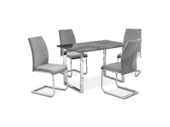 Close-up of Tokyo Dining Table with premium grey finish