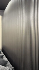 Decorative Fluted Wall Panels - Metallic Silver | Premium WPC