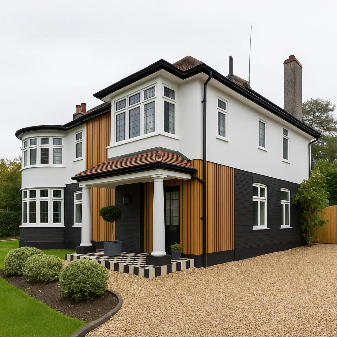 Exterior PVC Wall Panels - Light Oak 180cm or 150cm (4 Pieces)