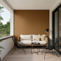 Exterior PVC Wall Panels - Light Oak 180cm or 150cm (4 Pieces)