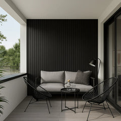 Exterior PVC Wall Panels - Black 180cm or 150cm (4 Pieces)