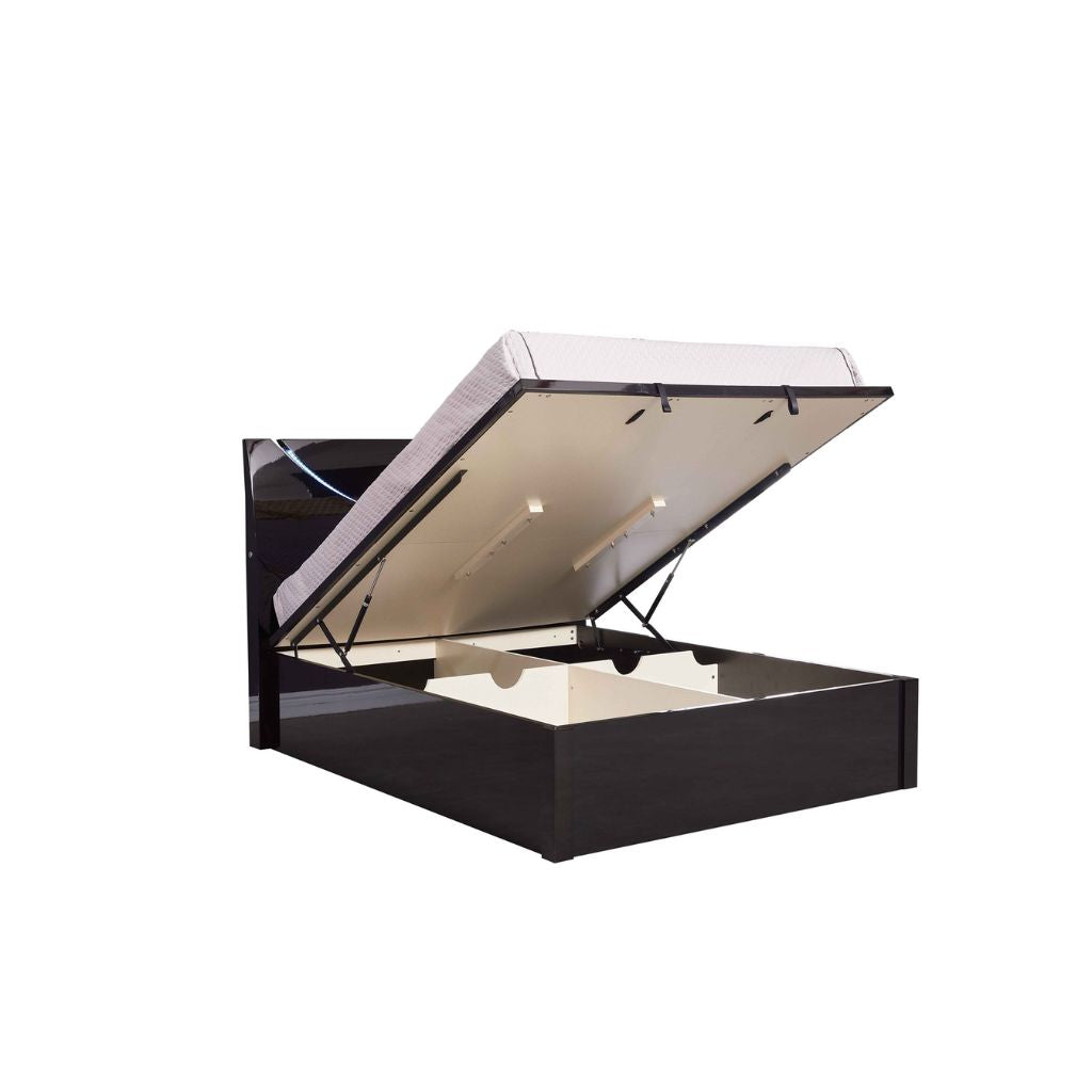 High Gloss White Half Moon Bed – Fast UK Delivery