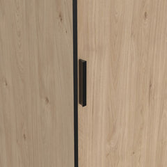 Line Oak 3 Sliding Doors Wardrobe with Plastic Handel
