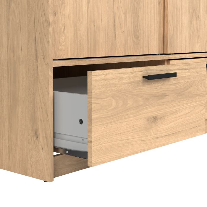 Line Oak Wardrobe with 2 Bottom Drawers