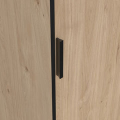 Line Wardrobe with 2 Sliding Doors with plastic handles