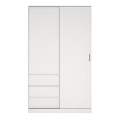 Modern Bedroom Naia White 2 Doors Wardrobe