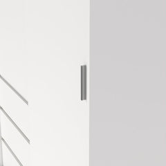 Naia White wardrobe with stylish plastic hand door