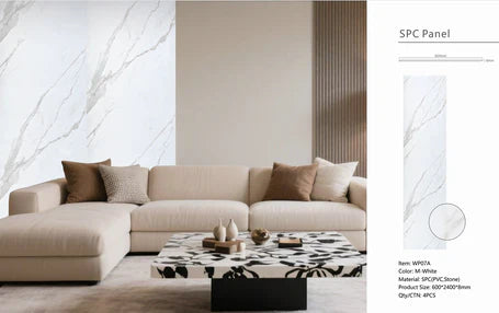 PVC Wall Panels –White 60x240cm | Waterproof & Easy Install