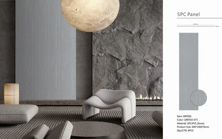 PVC Wall Panels – Dark Grey 60x240cm | Waterproof & Easy Install