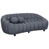 Plush grey bubble-style sofa with boucle fabric, perfect for UK homes.