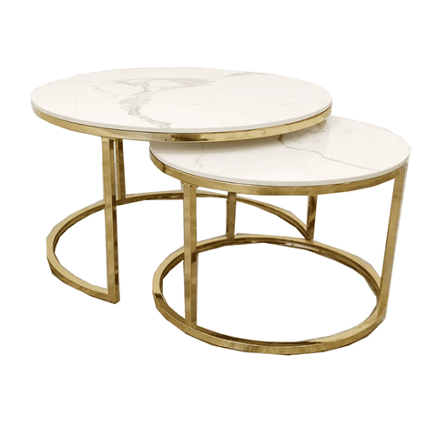 Cato Nest of 2 Gold Coffee Tables