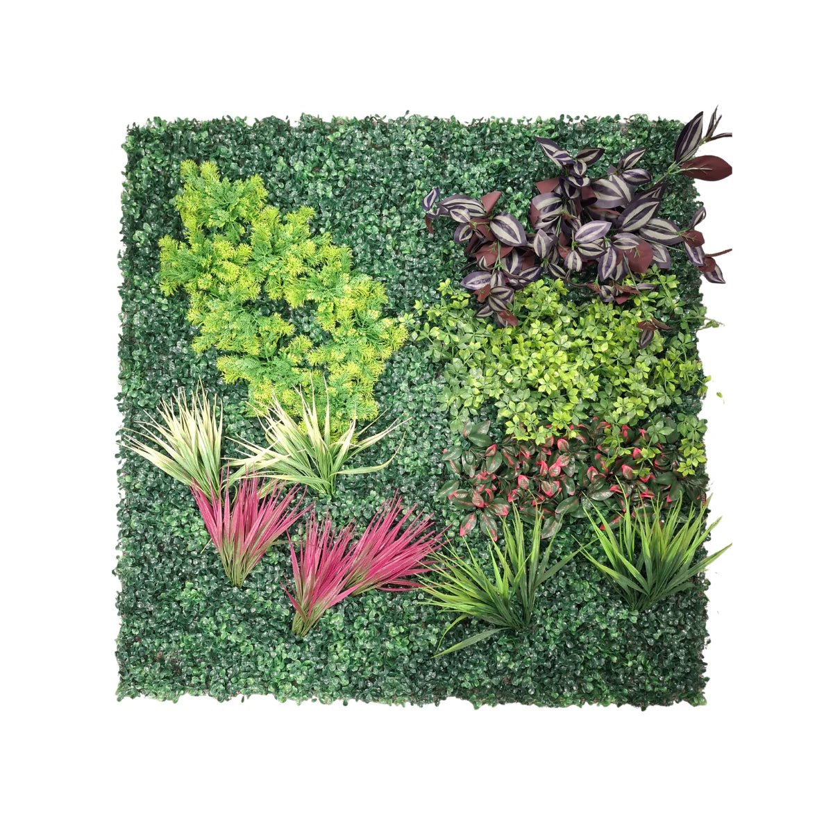 Create a lush, maintenance-free feature wall with Verde artificial green wall tiles. solid Furniture UK