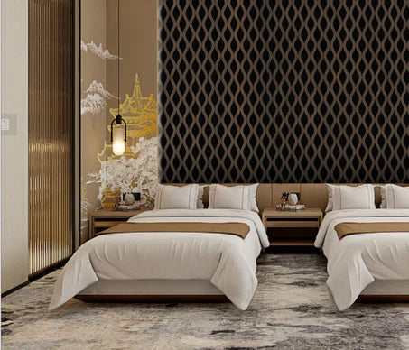 Acoustic Waved Wall Panel - Walnut (60 × 240 cm) HDF | Fast UK Delivery