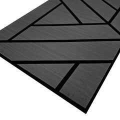 Close-up view of Black Oak acoustic self adhesive lattice wall panels pack of 4 from Solid Furniture UK highlighting deep wood texture and modern premium finish