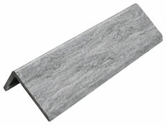 Marble grey end trim for acoustic slatted wall panels shown in main view, providing a clean and modern finishing edge for interior panels solid furniture UK