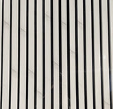 Acoustic slatted wall panel white marble full view UK