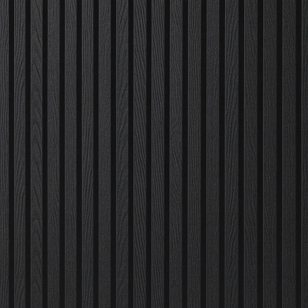 Black 3D square acoustic wall panel 60x60 cm by Solid Furniture UK viewed at an angle to highlight depth, texture, and geometric design