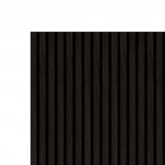Close-up of black 3D square acoustic wall panel 60x60 cm by Solid Furniture UK showing HDF core texture and geometric detail