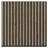 Dark oak 3D square acoustic wall panel 60x60 cm by Solid Furniture UK with HDF core for modern interiors, adding warmth and structure