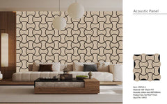Oak square block acoustic wall panels 61x61 cm installed in a modern UK interior by Solid Furniture UK enhancing acoustics and warmth