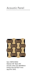 Wooden mix oak acoustic wall panel 61x61 cm dimensions by Solid Furniture UK showing panel size and thickness details