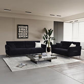 Albany sofa range in black bouclé fabric modern luxury living room sofa set UK solid furniture UK