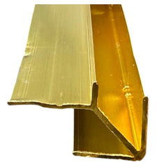 Gold aluminium corner strip for wall panels – main view showing premium edge finishing trim for kitchen and bathroom wall panels by Solid Furniture UK