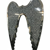 Angel wing LED wall light with crystal diamond shine, modern decorative lighting for UK homes