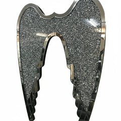 Angel wing LED wall light with crystal diamond shine, modern decorative lighting for UK homes