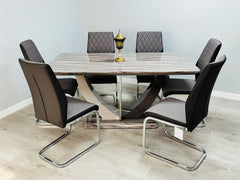 Atlantis Dining Chair paired with modern dining table in UK dining room setup – Solid Furniture UK