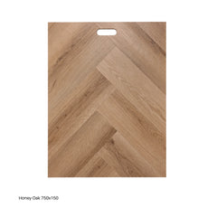 Aurevia Honey Oak Herringbone flooring design with 750 × 150 mm planks from Solid Furniture UK