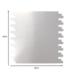 Full view of Black Brick Mosaic Wall Tiles with sleek black finish, brick-style mosaic pattern, tile size 30cm x 30cm, ideal for kitchens, bathrooms, and feature walls solid furniture UK