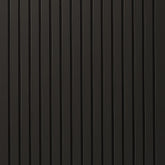 Black color slat wall panel 240cm x 32cm with acoustic felt backing solid furniture UK