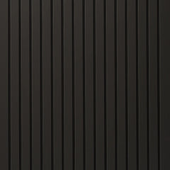Black color slat wall panel 240cm x 32cm with acoustic felt backing solid furniture UK