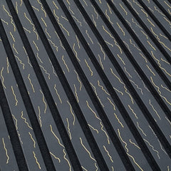 Premium 60x240cm black gold vein acoustic wall panels by Solid Furniture LTD showcasing sleek black finish with luxurious gold veins