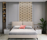 Natural oak blocks wall panel in HDF for feature walls and ceilings Solid furniture uk